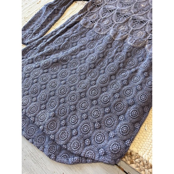 Sundance Blue Gray Embroidered Sequin Long Sleeve Tunic Shirt Sz M - Picture 4 of 8
